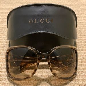 Gucci Brown Oversized Sunglasses